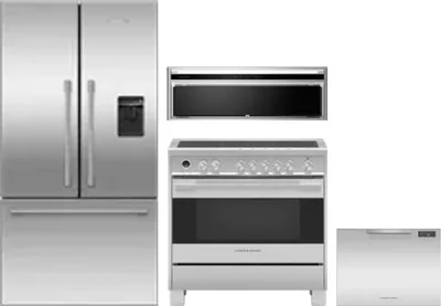 4 Piece Package Includes Refrigerator, Range, Hood And Dishwasher